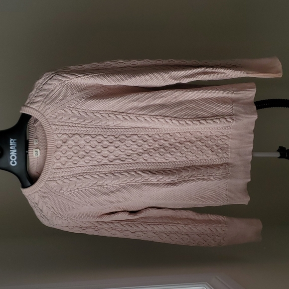 Blush pink GAP cable knit sweater in size XL, 100% cotton - Picture 1 of 8